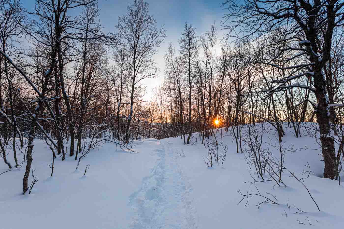 coucher-de-soleil-en-hiver-chemin-a-tromso-en-norvege