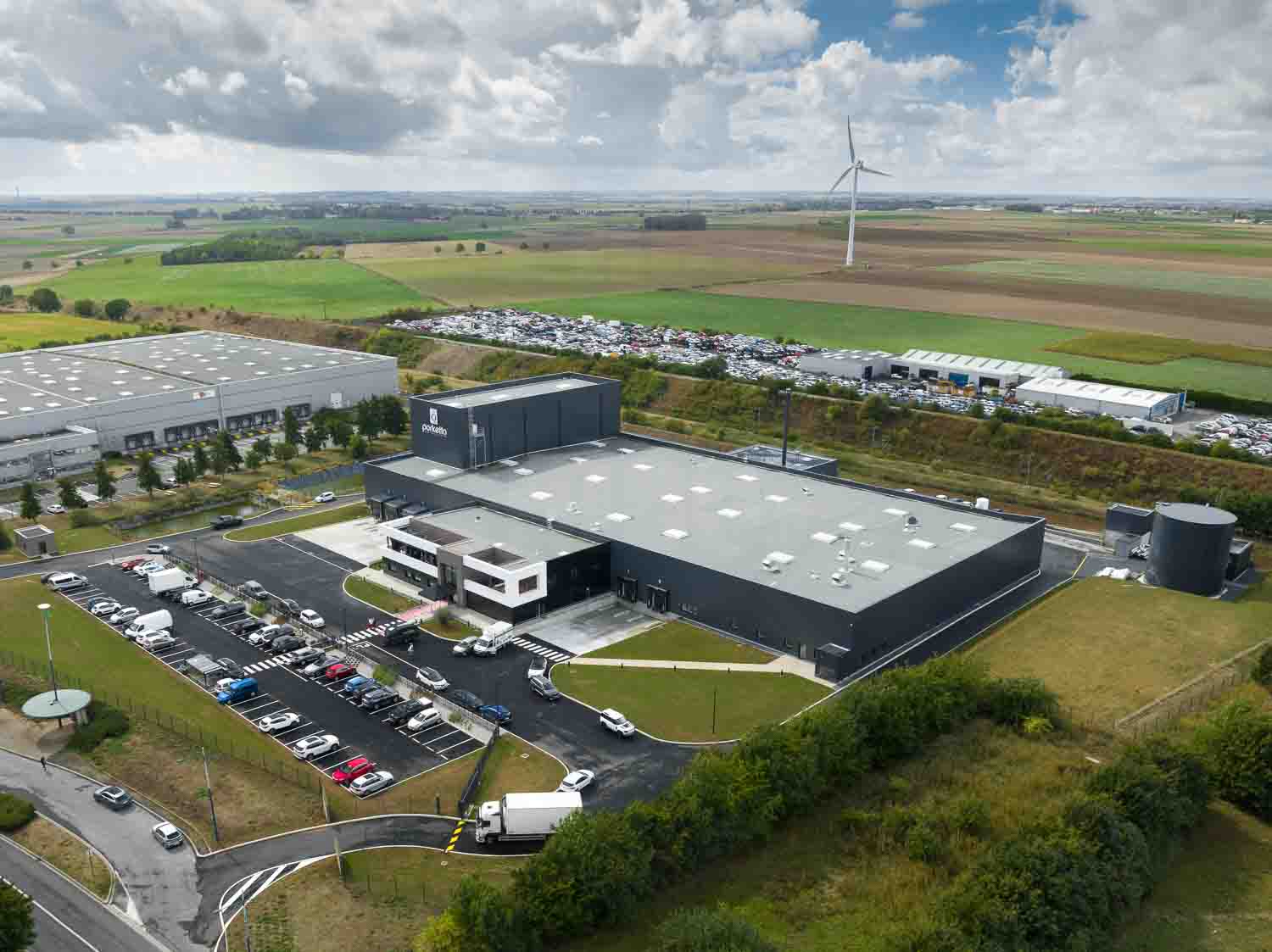 image-aerienne-par-drone-inauguration-usine-entreprise-porketto-a-wancourt-tilloy-les-mofflaines